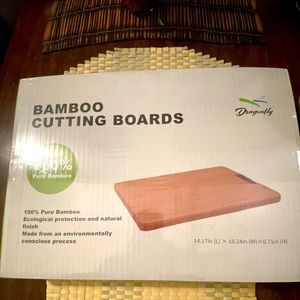 NEW..”DRAGONFLY” LG. 100% PURE BAMBOO CUTTING BOARD